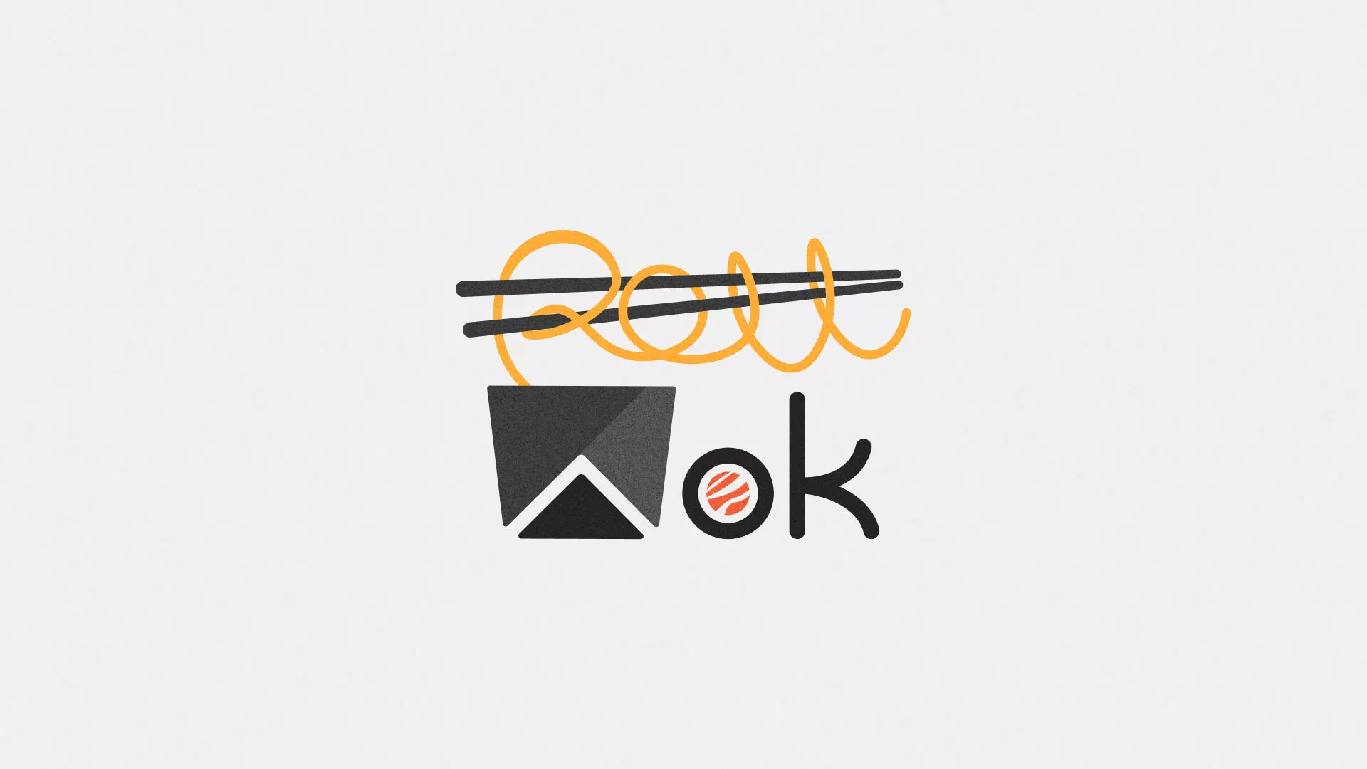 Разработка логотипа суши-бара «Roll Wok Club» в Данилове